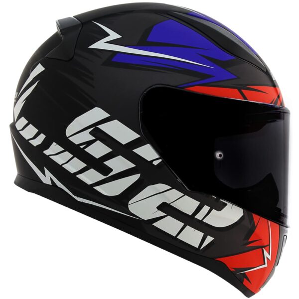 CAPACETE LS2 FF353 RAPID CROMO PRETO/VERMELHO/AZUL FOSCO