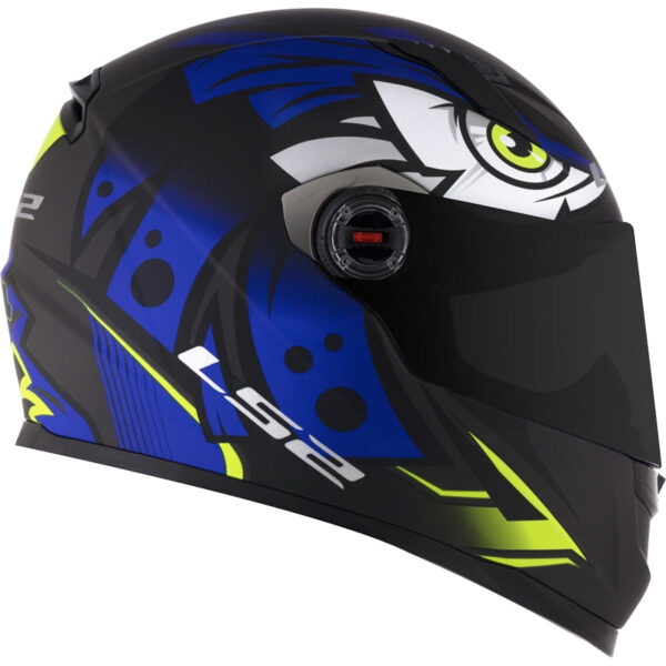 CAPACETE LS2 FF358 TRIBAL PRETO/AZUL FOSCO