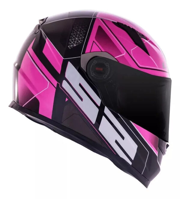 CAPACETE LS2 FF358 CLASSIC ULTRA PRETO/ROSA