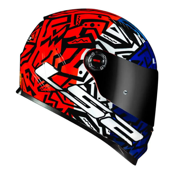 CAPACETE LS2 FF358 MEMPHIS VERMELHO/BRANCO/AZUL