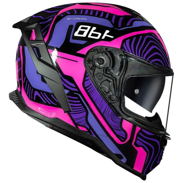 Capacete Fechado Norisk Strada 2 Fusion Roxo Preto Rosa